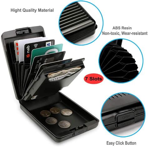 stainless steel credit card case blocks rfid|rdfi blocking card holder.